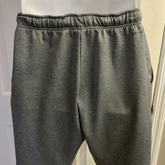 Nike Men’s Heather Gray Elastic Band w/ Drawstring & Pockets Sweatpants- Large - Picture 10 of 15